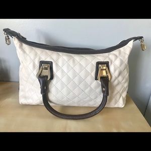 Peppermint Handbag - White and brown